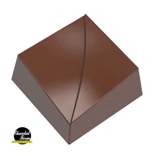 Chocoladevorm vierkant met lijn