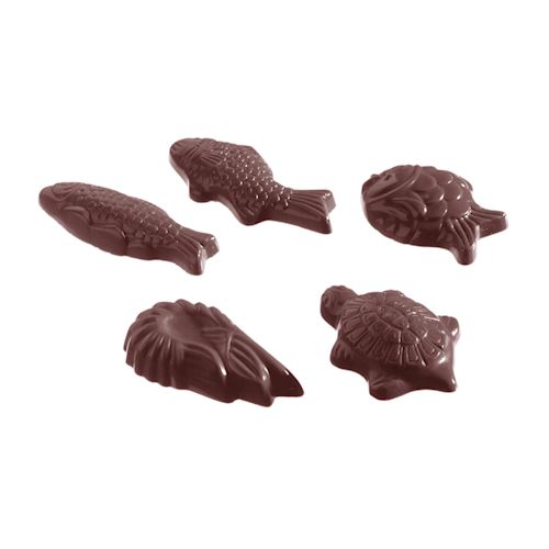 Chocoladevorm karak zeedieren 5 fig.