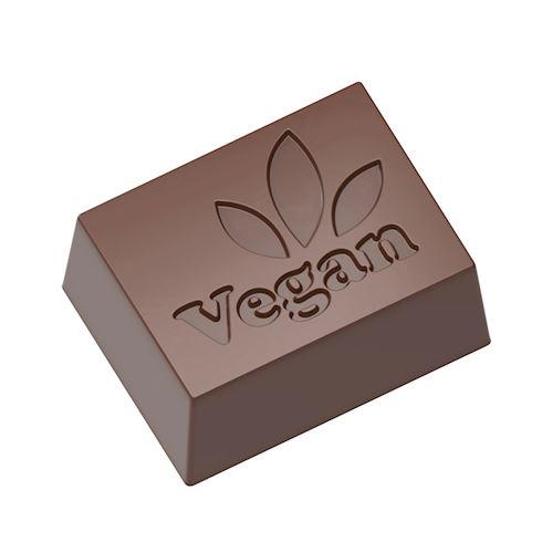 Chocoladevorm blokje 'Vegan'