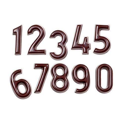 Chocoladevorm cijfers 0-9 10 fig.