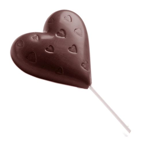 Chocoladevorm lolly hart