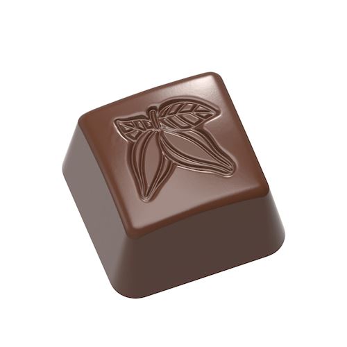 Chocoladevorm stempel cacao vierkant