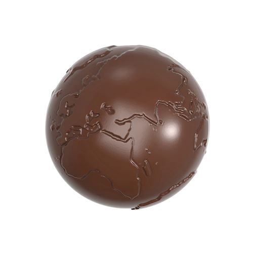 Chocoladevorm wereldbol