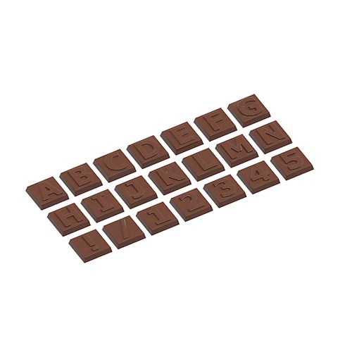 Chocoladevorm karak deel 1 alfabet 21 fig.