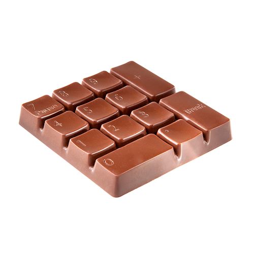 Chocoladevorm cijferklavier