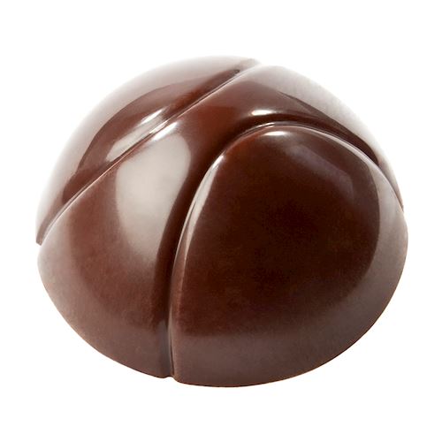 Chocoladevorm halve bol met 2 strepen Ø 26,5 mm