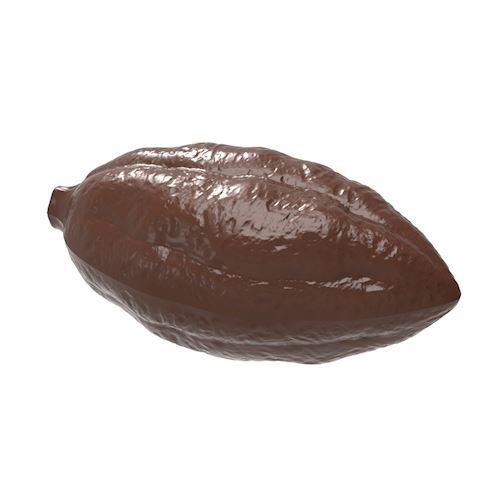 Chocoladevorm cacaoboon zonder steel
