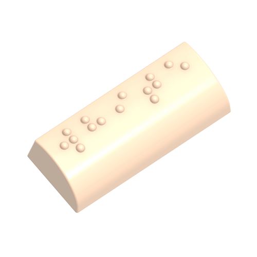 Chocoladevorm Braille praline "White"
