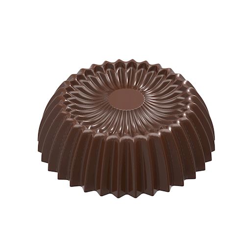 Chocoladevorm plissé & afgeplat