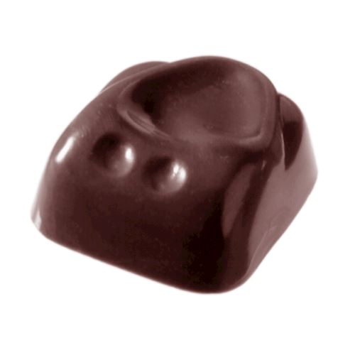 Chocoladevorm vierkant geduwd