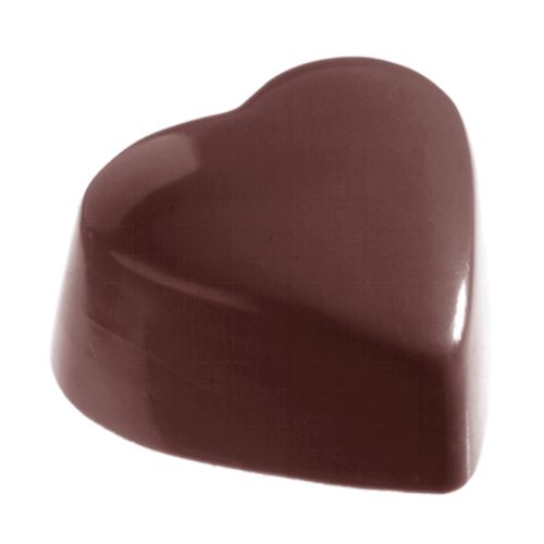 Chocoladevorm hart hoog vlak