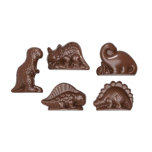 Chocoladevorm dinosaurus 5 fig.