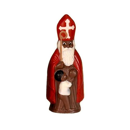 Chocoladevorm Sinterklaas met kind 125 mm