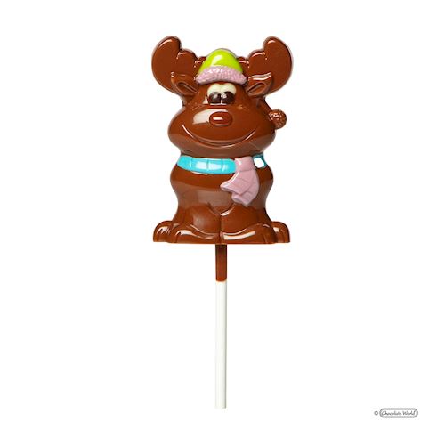 Chocoladevorm lolly eland 70 mm