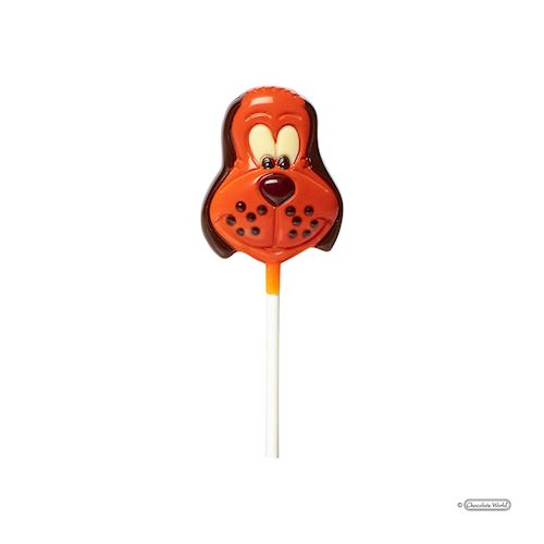 Chocoladevorm lolly Hond 50 mm