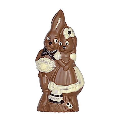 Chocoladevorm konijnenpaar 185 mm
