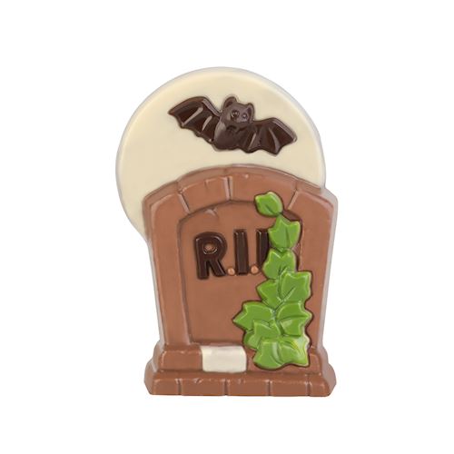 Chocoladevorm Halloween grafsteen "RIP" 100 mm
