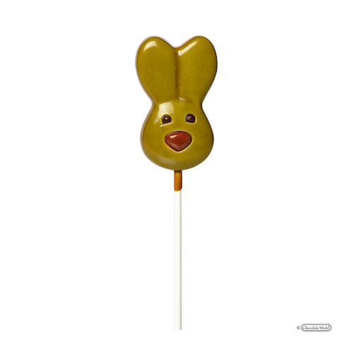 Chocoladevorm lolly Konijnenhoofd 71 mm