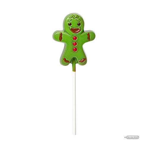 Chocoladevorm lolly Peperkoek man "Pfeffi" 60 mm