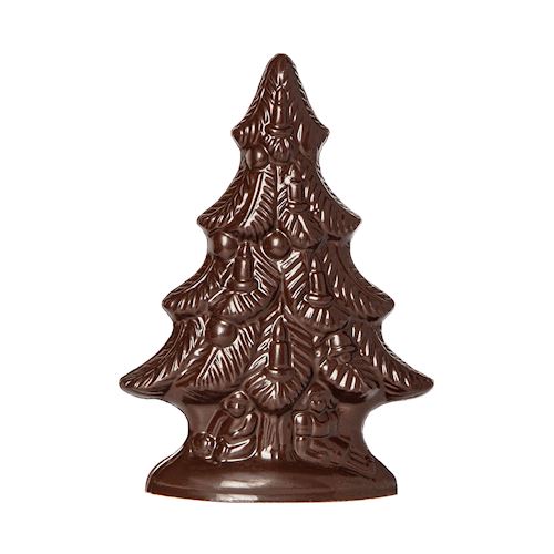 Chocoladevorm kerstboom met poppen 180 mm