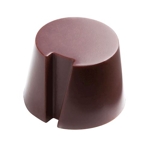 Chocoladevorm cilinder inkeping zijkant