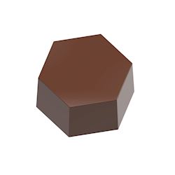 Chocoladevorm magneet zeshoek