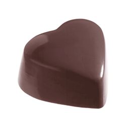 Chocoladevorm hart hoog vlak
