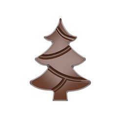 Chocoladevorm tablet kerstboom 97 mm