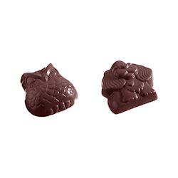 Chocoladevorm uil en hond 2 fig.
