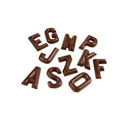 Chocoladevorm letters alfabet A-Z 26 fig.