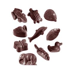 Chocoladevorm dieren 10 fig.