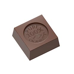 Chocoladevorm blokje "100% cacaobutter"