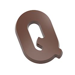 Chocoladevorm letter Q 200 gr
