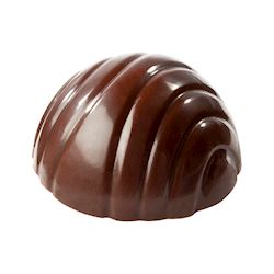 Chocoladevorm halve bol gestreept Ø 26,5 mm