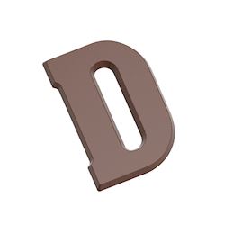 Chocoladevorm letter D 135 gr
