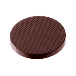 Chocoladevorm rond karak gestreept Ø 36 mm