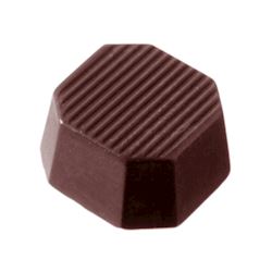 Chocoladevorm achthoek gestreept