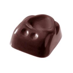 Chocoladevorm vierkant geduwd