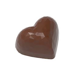 Chocoladevorm hart facet