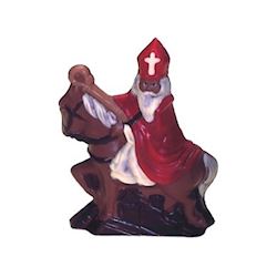 Chocoladevorm Sinterklaas te paard 110 mm