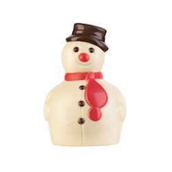 Chocoladevorm sneeuwman + sjaal 100 mm