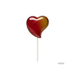 Chocoladevorm lolly Gebogen Hart 54 mm