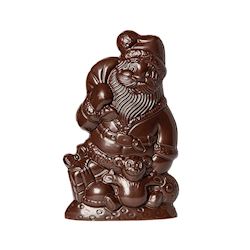 Chocoladevorm kerstman met zak 180 mm