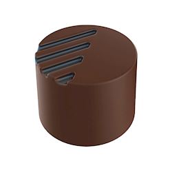 Chocoladevorm cilinder met schuine strepen