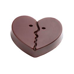 Chocoladevorm hart kussend koppel